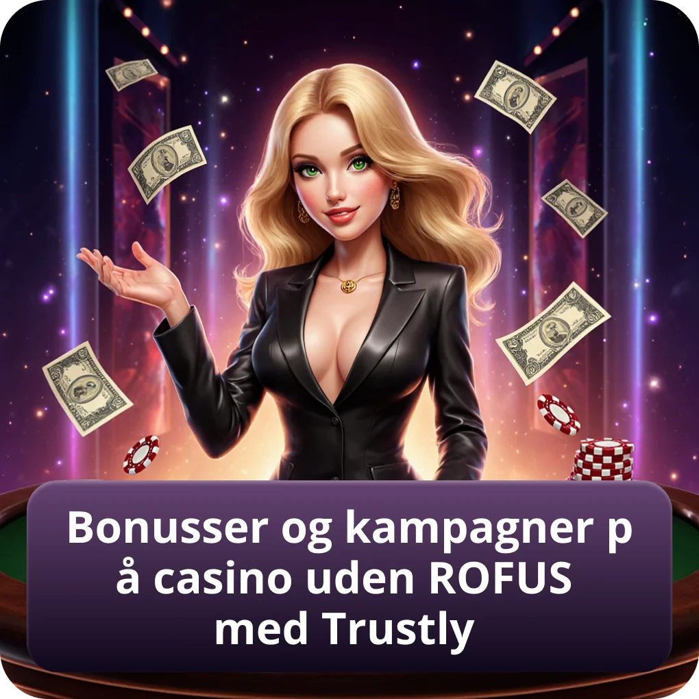 Oversigt over bonusser velkomsttilbud og kampagner tilgængelige på Trustly casino uden ROFUS Bonusser og tilbud på casinoer uden ROFUS der bruger Trustly